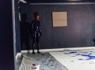 Adelaide Damoah live performance. UNFOLD Space. Image courtesy Jennifer Moyes